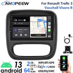 2+64GB CarPlay Android Radio Stereo For Vauxhall Vivaro B Renault Master 3 +Cam