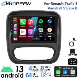 8Core 4+64GB CarPlay Android Radio Stereo For Vauxhall Vivaro B Renault Master 3