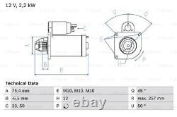 Fits Renault Trafic Espace 1.9 D 2.1 TD 2.5 + Other Models Bosch Starter Motor