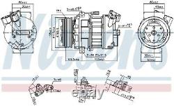 Nissens 890656 Compressor, Air conditioning for, Nissan, Opel, Renault, Vauxhall