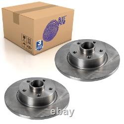 Pair of Rear Brake Disc Inc Wheel Bearing & Abs Sensor Ring Blue Print ADR164321