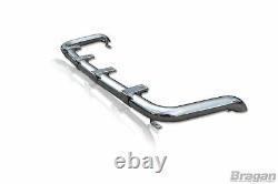 Roof Bar B + Jumbo Spots To Fit Renault Trafic Low 2002-2014 Van Flat Stainless