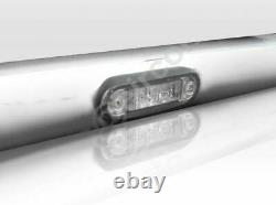 To Fit 14+ Renault Trafic Stainless Steel Chrome Front Low Roof Light Bar + LEDs