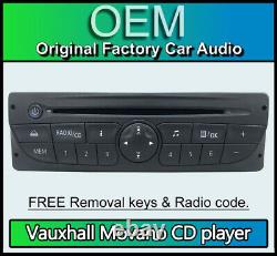 Vauxhall Movano CD player, Renault stereo with radio code removal key 281150049R